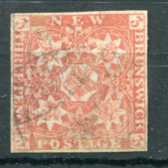Canada-New Brunswick 1851/60 3d bright red on ...