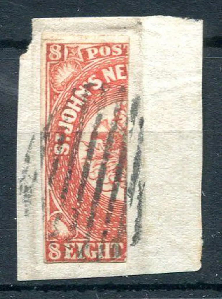 Canada-Newfoundland 1857 8d scarlet-vermilion ... Image 1++