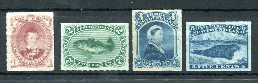 Canada-Newfoundland 1876/79 1¢, 2¢, 3¢ & 5¢ ... Image 1++