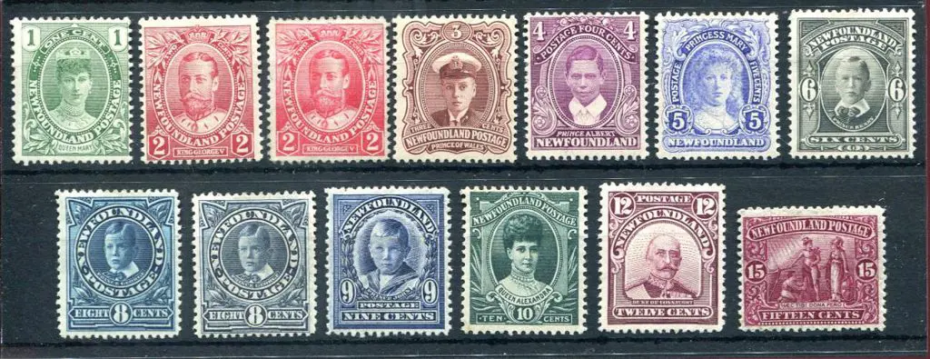 Canada-Newfoundland 1911/16 Coronation set to 15¢ ... Image 1++