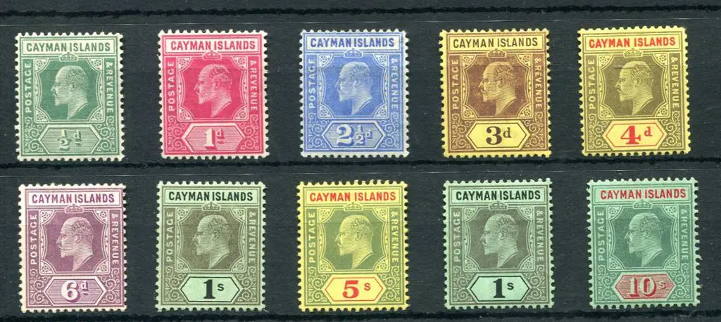 Cayman Islands 1907/09 KEVII defins to 10/-. Fine ... Image 1++