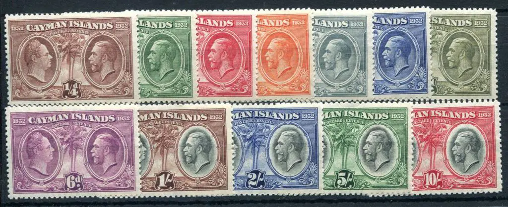 Cayman Islands 1932 Justices & Vestry set of 12. ... Image 1++
