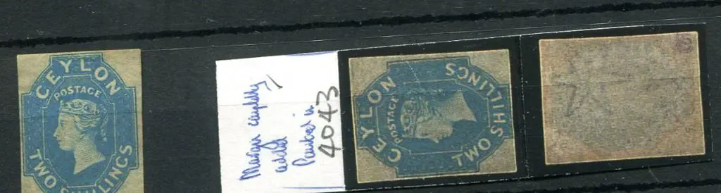 Ceylon 1857 2/- dull blue. An attractive looking ... Image 1++