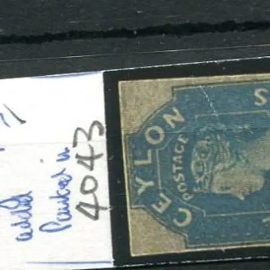 Ceylon 1857 2/- dull blue. An attractive looking ...