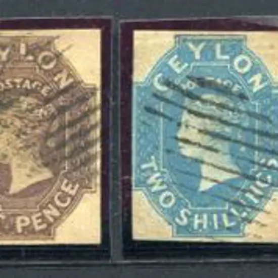 Ceylon 1857/59 Group, possibly 1861/64 with perfs ...