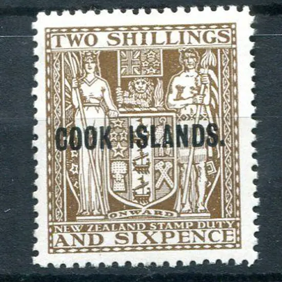 Cook Islands 1946 2/6d brown "COOK ISLANDS." ovpt ...