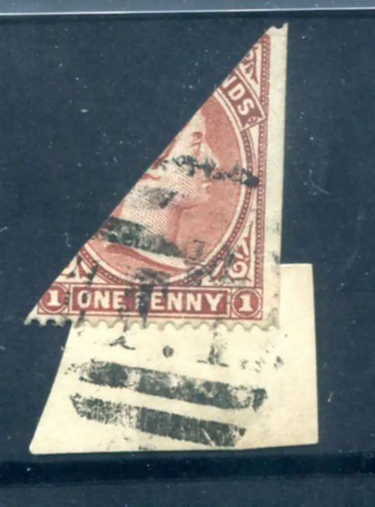 Falkland Islands 1891 ½d bisect of 1d on small ... Image 1++
