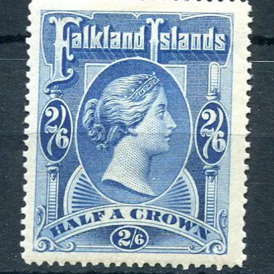 Falkland Islands 1898 2/6d deep blue. MLH with ...