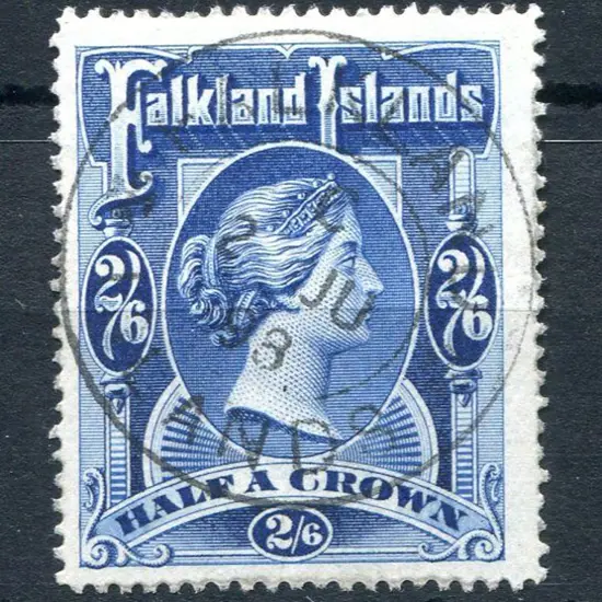 Falkland Islands 1898 2/6d deep blue. Fine used. ...
