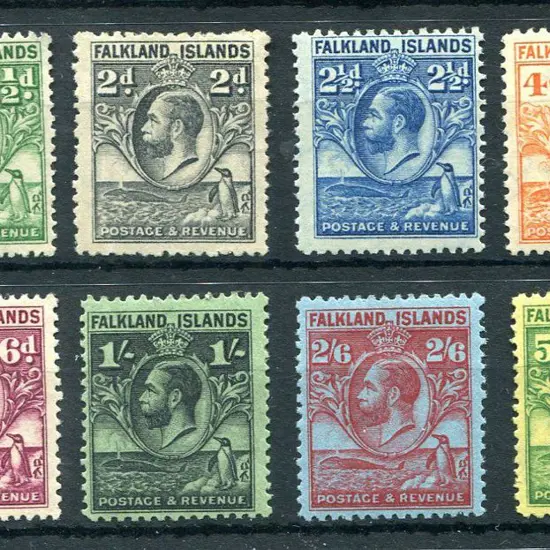 Falkland Islands 1929/37 "Whale & Penguin" KGV ...