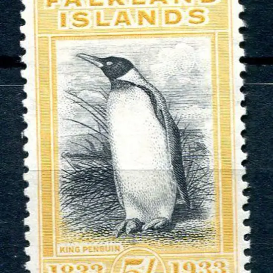 Falkland Islands 1933 5/- black & yellow Cent. MUH ...