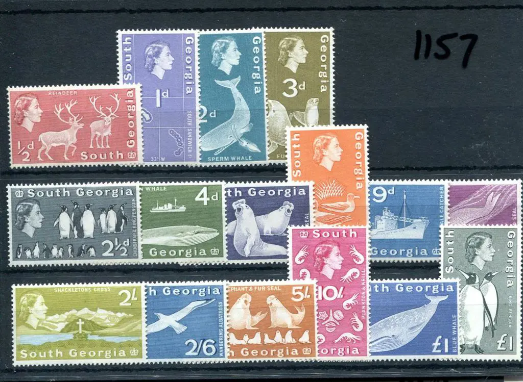 Falkland Island Dependencies 1963/69 QEII defins ... Image 1++