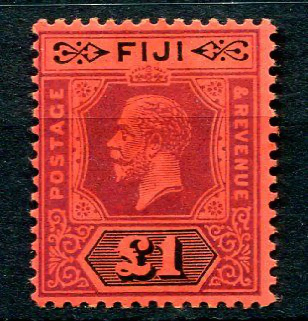 Fiji 1912-23 £1 purple & black on red Die II MVLH, ... Image 1++