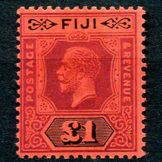 Fiji 1912-23 £1 purple & black on red Die II MVLH, ...