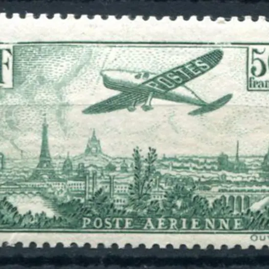 France 1936 50f green Airmail. MH with some minor ...