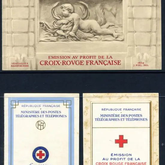 France 1952, 1953 & 1954 Red Cross booklets. A ...