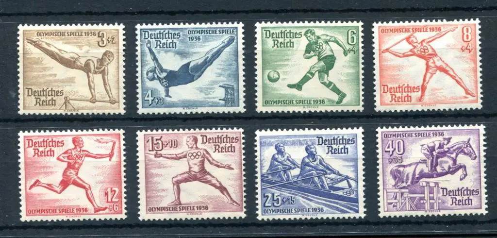 Germany 1936 Olympics set of 8. Fresh MUH. SG ... Image 1++