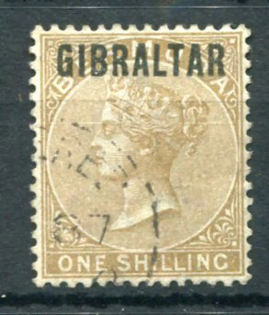Gibralter 1886 "GIBRALTAR" ovpt on Bermuda 1/- ... Image 1++