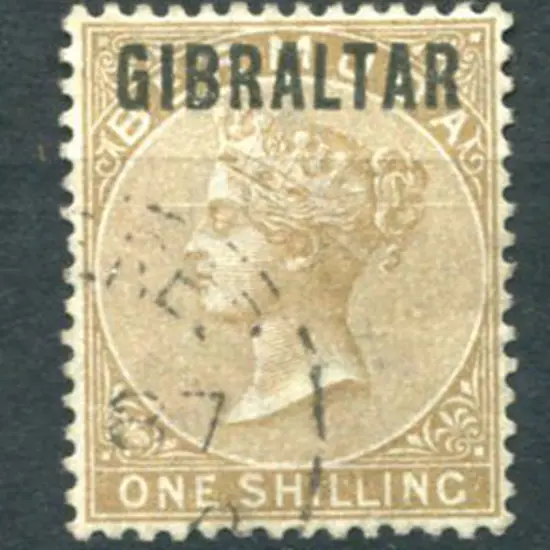 Gibralter 1886 "GIBRALTAR" ovpt on Bermuda 1/- ...