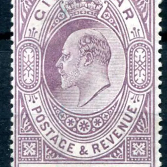 Gibralter 1911 8/- purple & green. Fresh MLH. SG ...