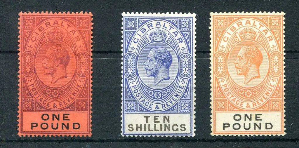 Gibralter 1912/24 £1 dull purple & black on red ... Image 1++