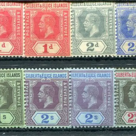 Gilbert & Ellice Islands 1912/24 KGV MCA wmk set ...