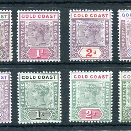 Gold Coast 1889 5/- dull mauve & blue MH plus ...