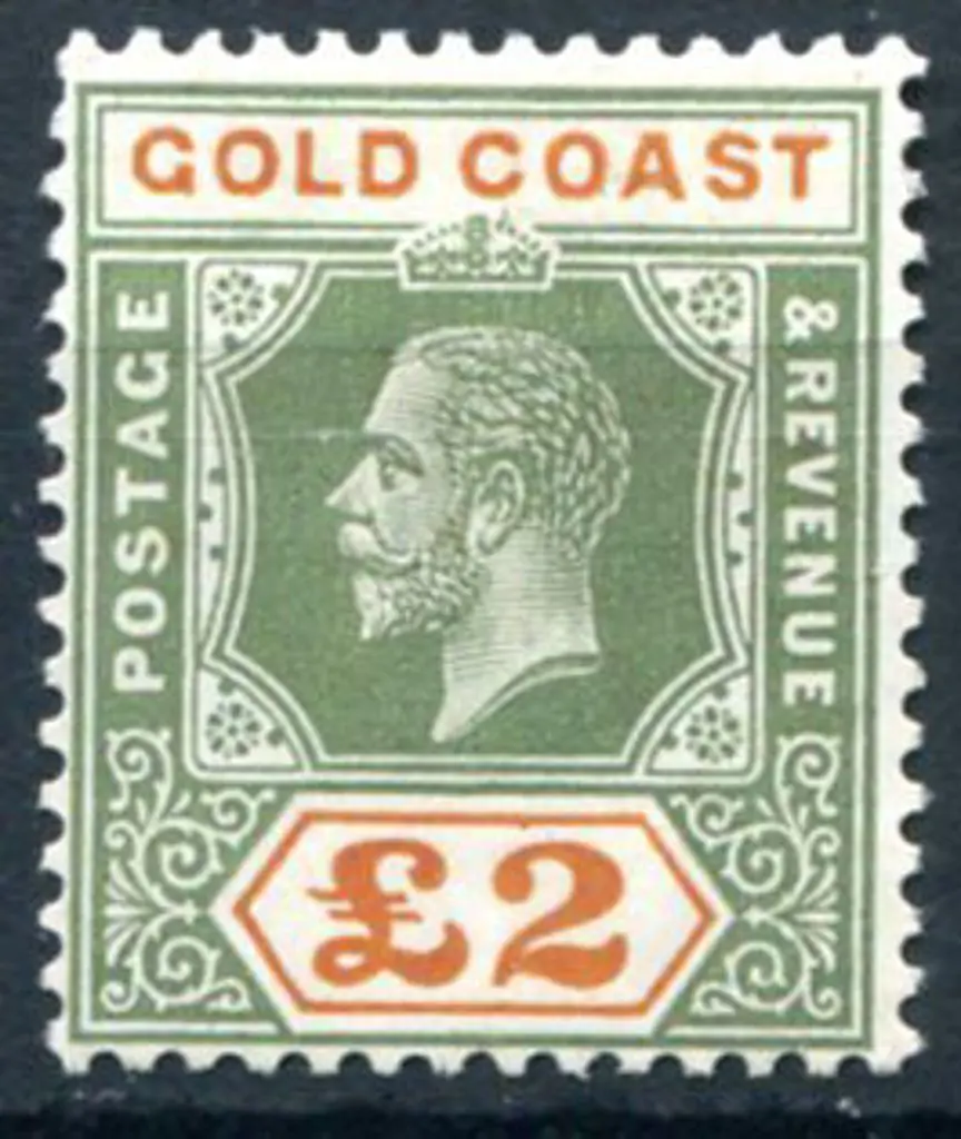 Gold Coast 1921/34 £2 green & orange Die I. MVLH. ... Image 1++