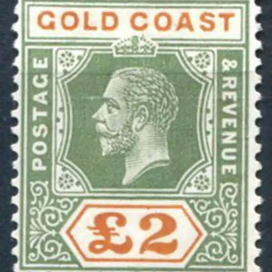 Gold Coast 1921/34 £2 green & orange Die I. MVLH. ...