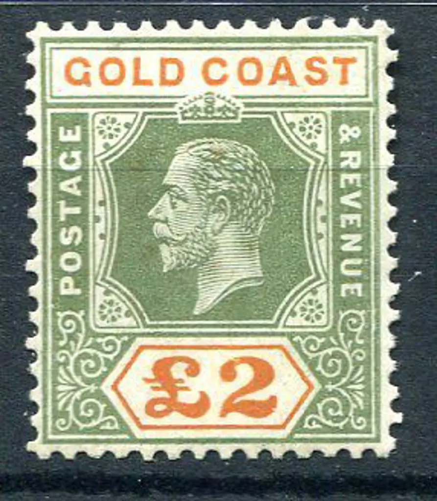 Gold Coast 1921/24 £2 green & orange Die I. MVLH ... Image 1++
