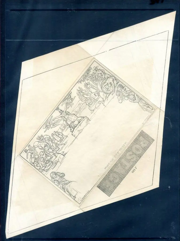 Great Britain 1840 1d Mulready Envelope. Unused ... Image 1++