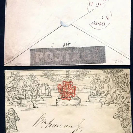 Great Britain 1840 1d Mulready Envelope fine used ...