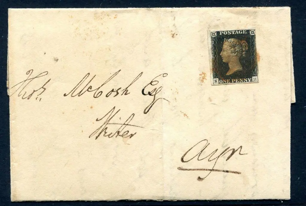 Great Britain 1840 1d intense black, plate 1b, ... Image 1++