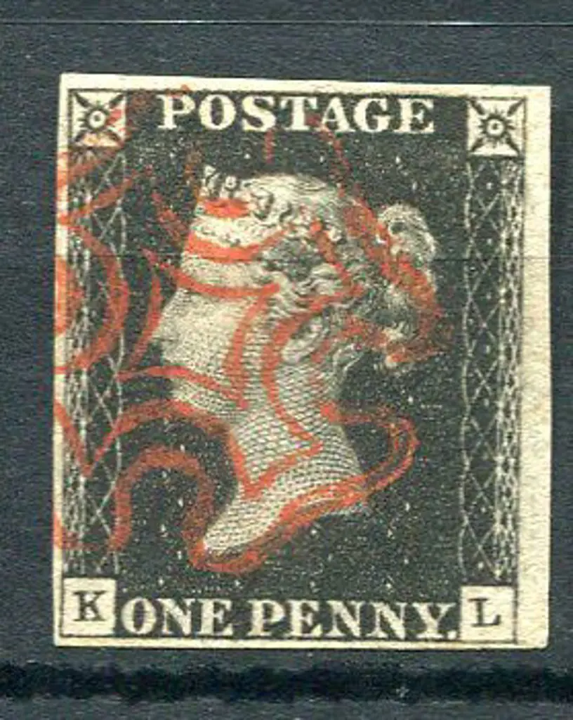 Great Britain 1840 1d intense black, plate 1b. ... Image 1++
