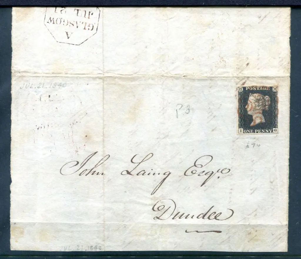 Great Britain 1840 1d intense black, plate 3, on ... Image 1++