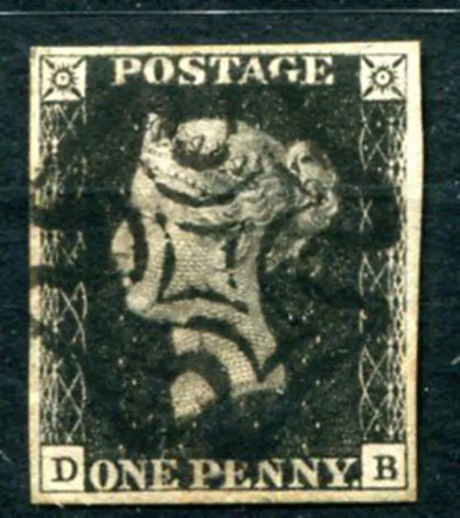 Great Britain 1840 1d intense black, plate 6. Fine ... Image 1++