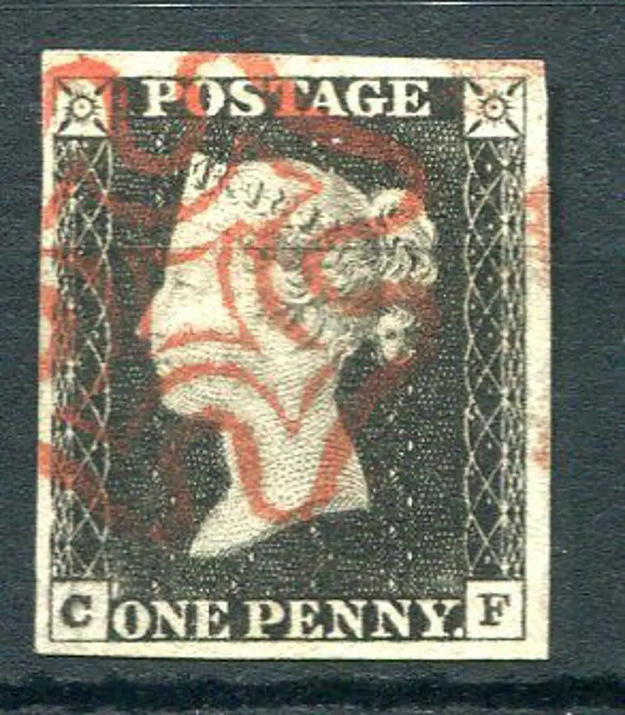 Great Britain 1840 1d black, plate 1a with ... Image 1++