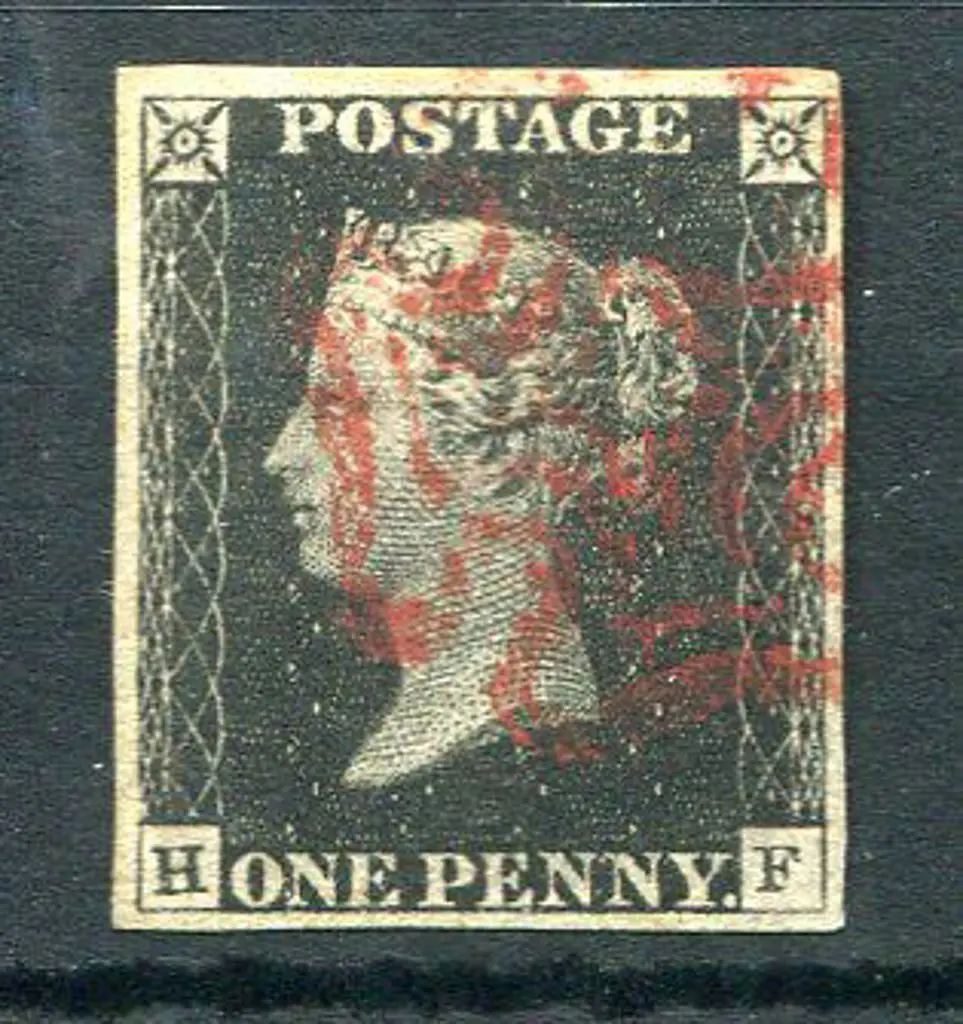 Great Britain 1840 1d black, plate 1b F/U with ... Image 1++