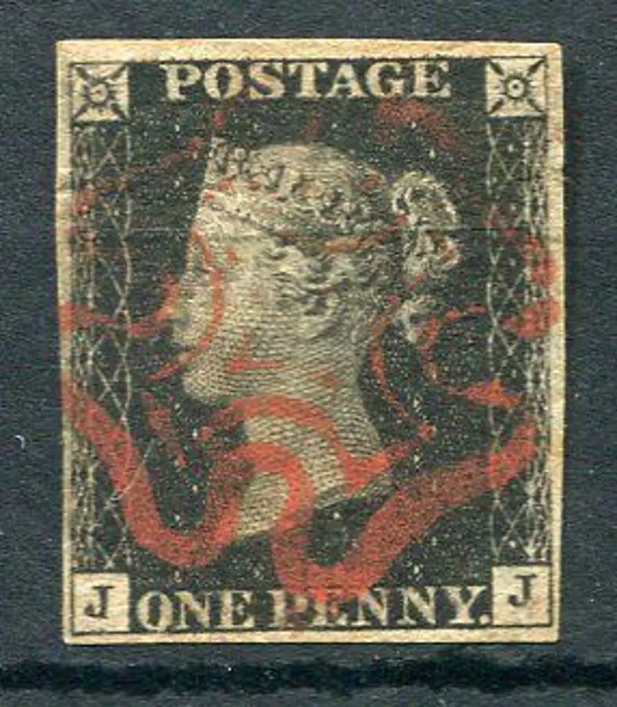 Great Britain 1840 1d black, plate 8. Fine used ... Image 1++