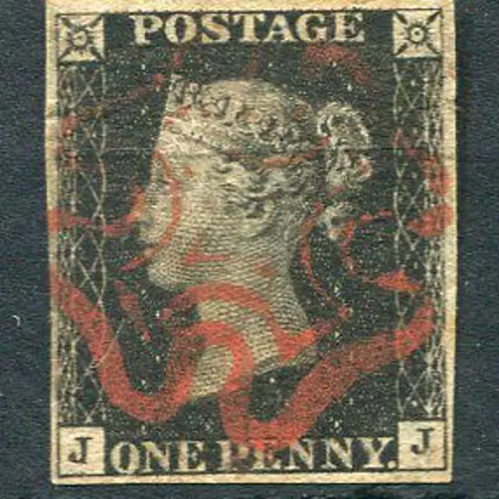 Great Britain 1840 1d black, plate 8. Fine used ...