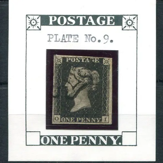 Great Britain 1840 1d black, plate 9 with neat ...