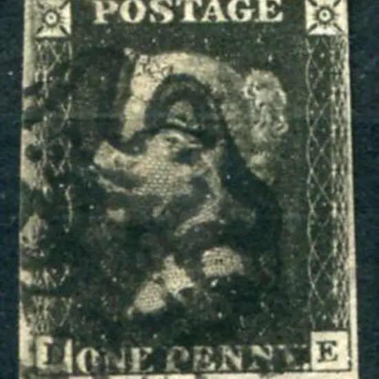 Great Britain 1840 1d black, plate 10 with the ...