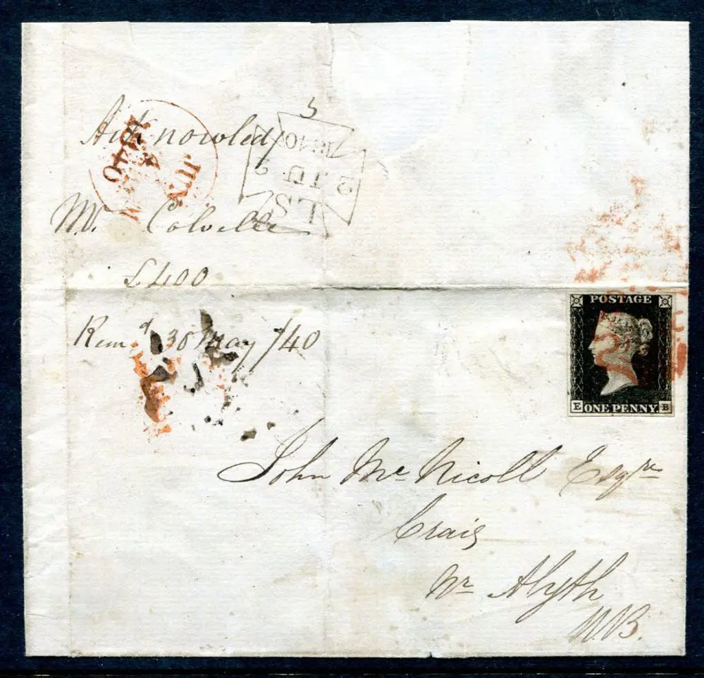 Great Britain 1840 (2nd June) 1d intense black ... Image 1++