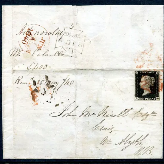 Great Britain 1840 (2nd June) 1d intense black ...