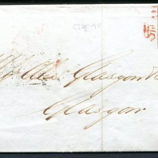 Great Britain 1840 (23rd Sept) entire with 1d ...