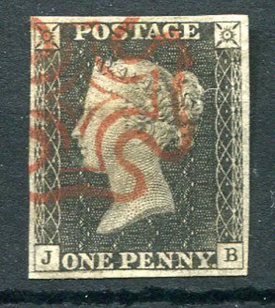Great Britain 1840 1d grey-black (worn plate) fine ... Image 1++