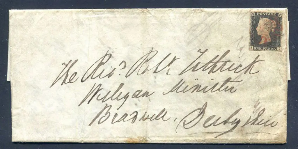 Great Britain 1840 1d grey-black (worn plate) Four ... Image 1++
