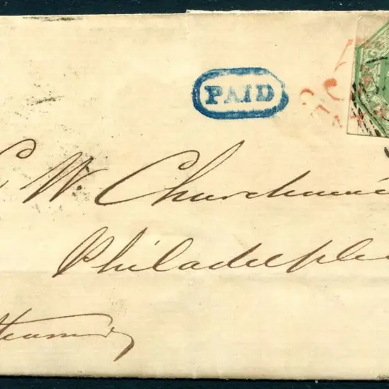 Great Britain 1849 (27th July) 1/- green embossed ...