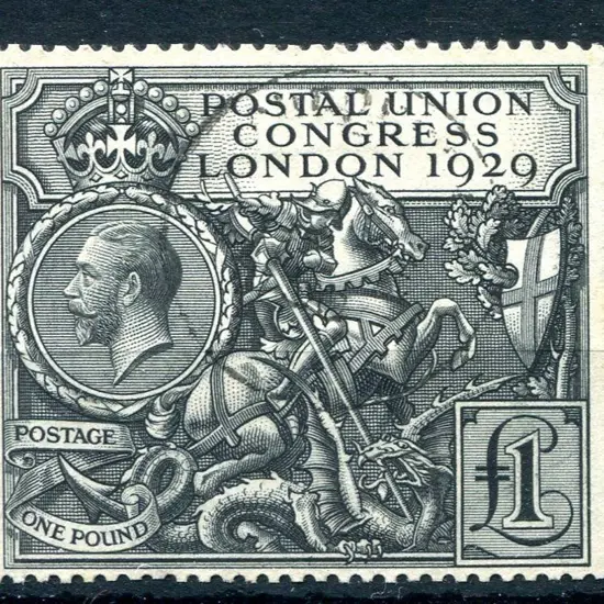 Great Britain 1929 £1 PUC. Fine used & well ...