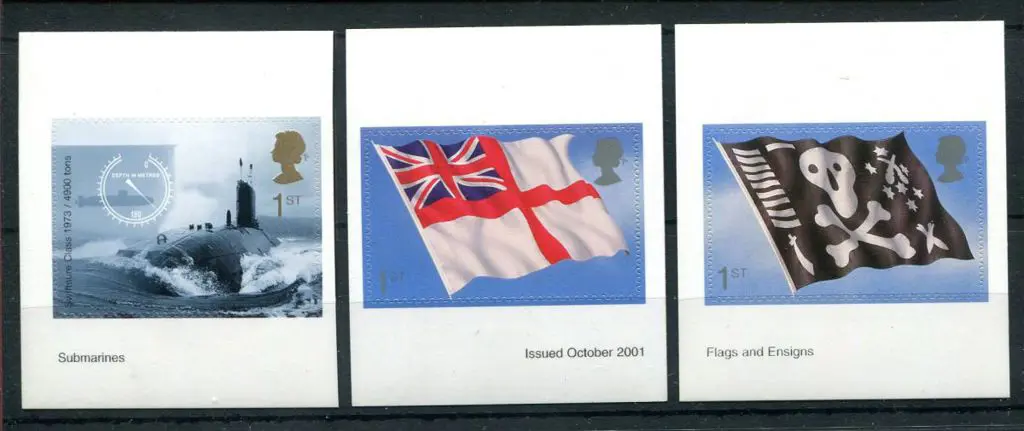 Great Britain 2001 Royal Navy Submarine & Flags ... Image 1++